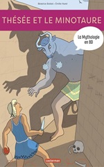 Couverture de La Mythologie en BD : Thésée et le Minotaure